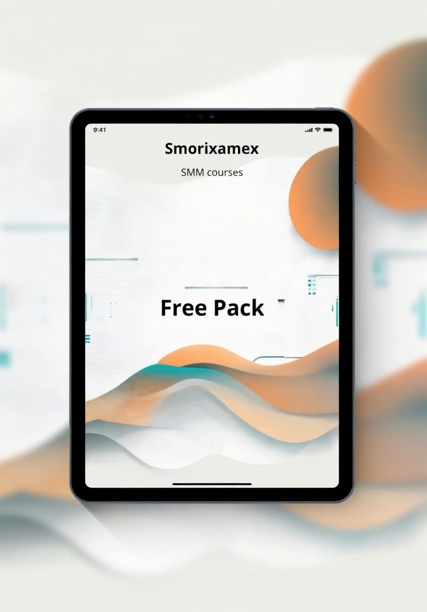Tablet displaying 'Free Pack' SMM course