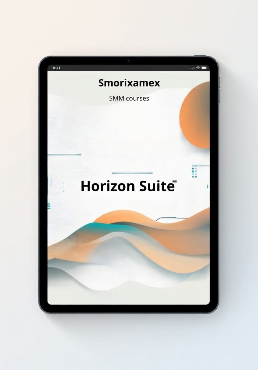 Tablet displaying "Horizon Suite" SMM course