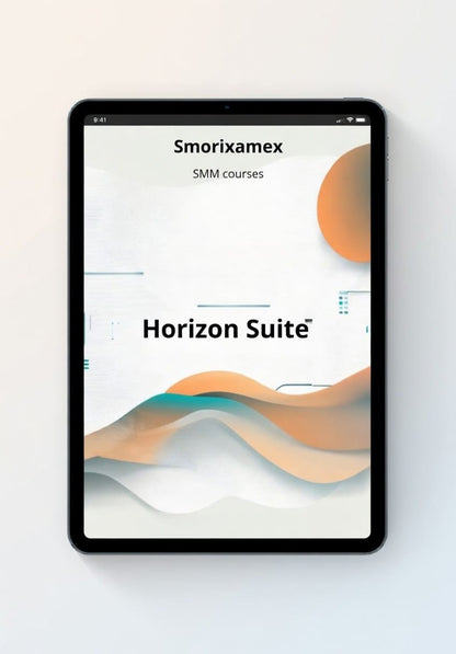 Tablet displaying "Horizon Suite" SMM course