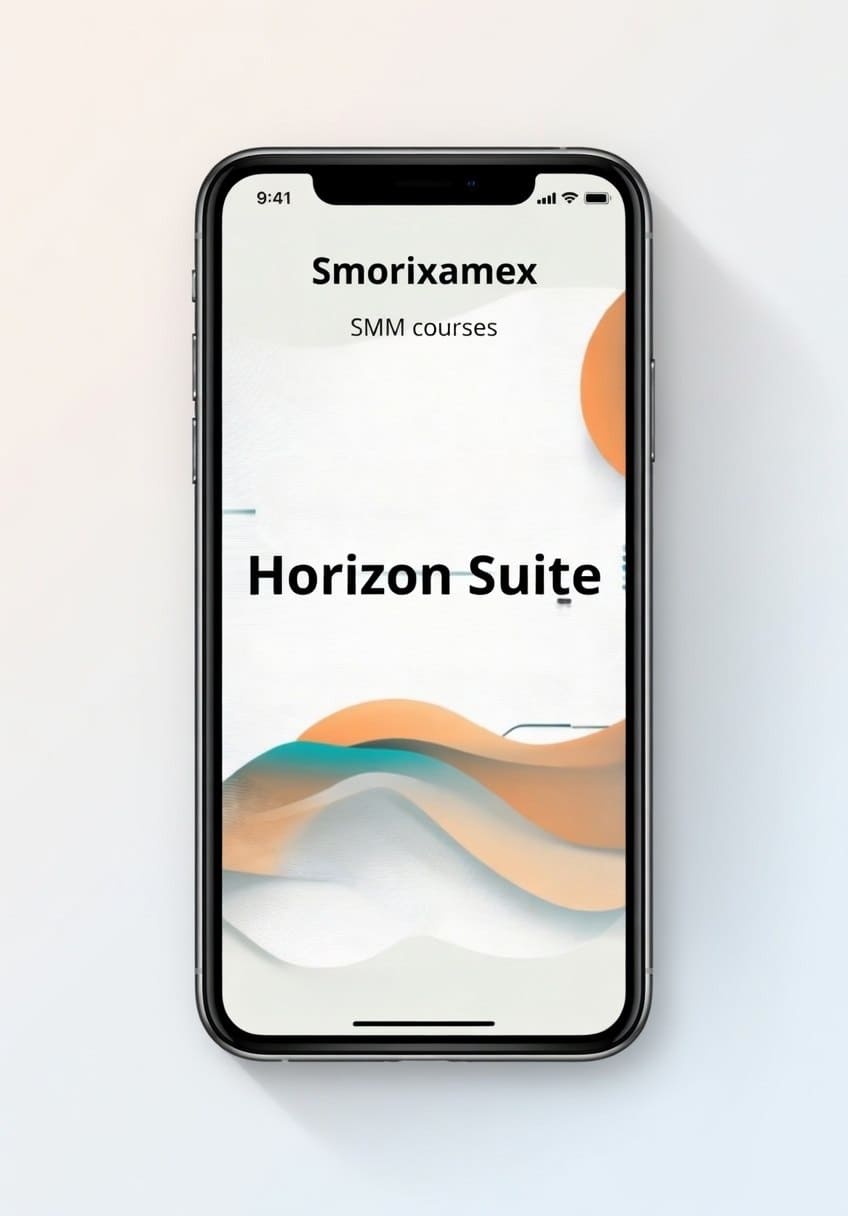 Phone displaying 'Horizon Suite' SMM course
