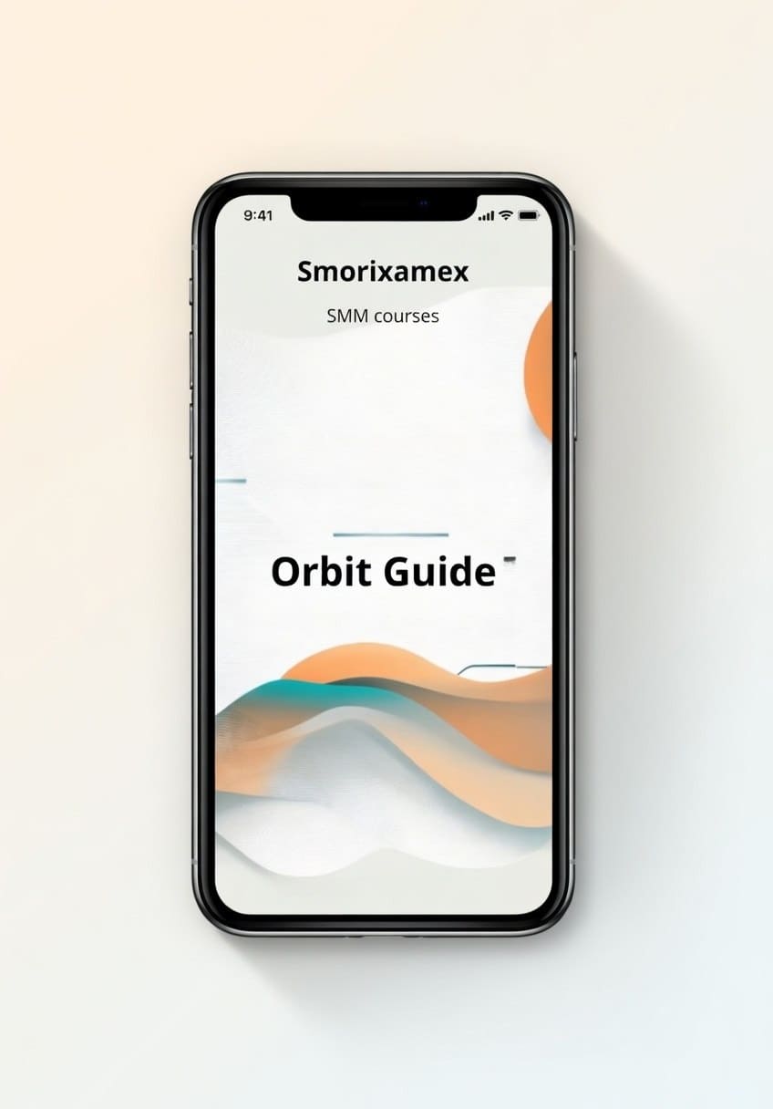 Phone displaying "Orbit Guide" SMM course