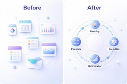Before/After diagram about planning