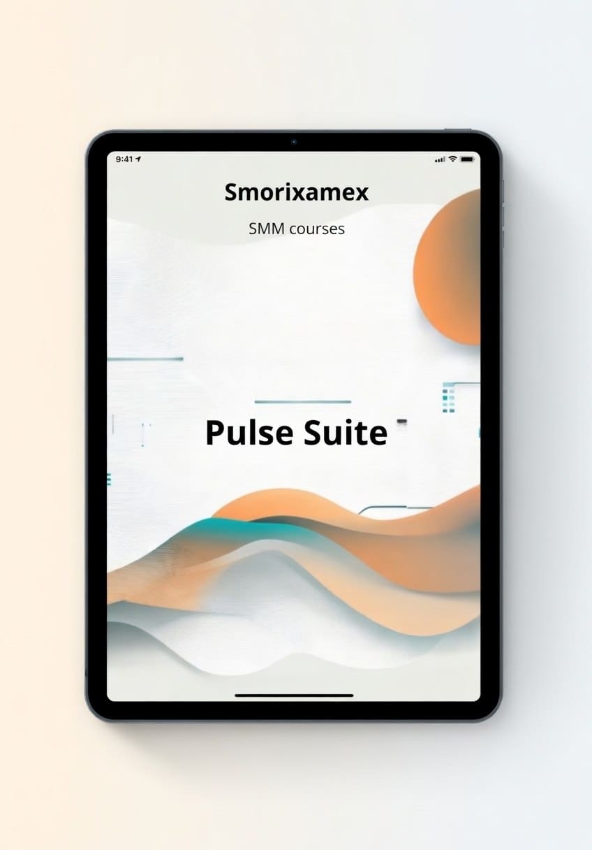 Tablet displaying "Pulse Suite" SMM course