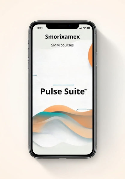 Phone displaying "Pulse Suite" SMM course