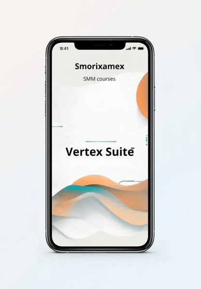 Phone displaying "Vertex Suite" SMM course